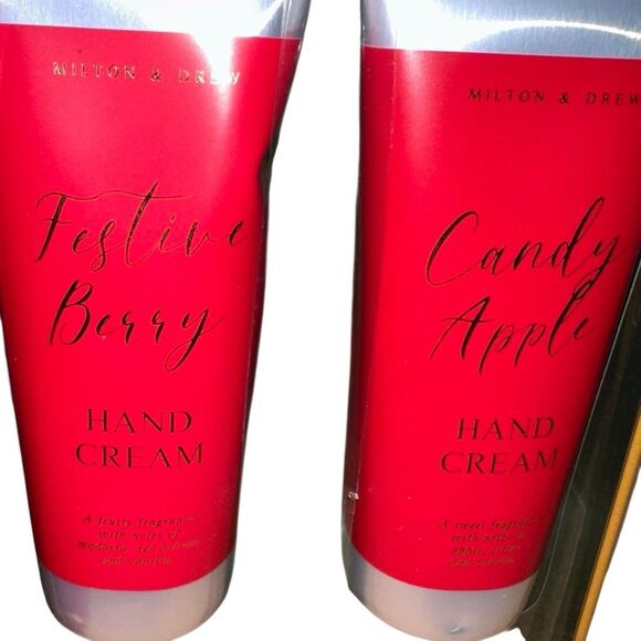 Milton & Drew Festive Berry & Festive Apple Hand Cream Set 100ml NWOT - Picture 5 of 10